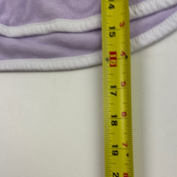 Lavon Mauve TerryMini Skirt with White Trim - Picture 5 of 7